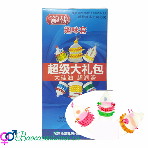 Bao Cao Su Extra Sensitive Gân Gai Bi Khủng Hộp 6 Chiếc