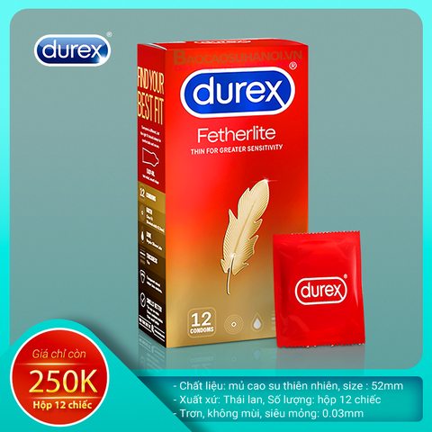 Bao Cao Su Durex Fetherlite Siêu Mỏng