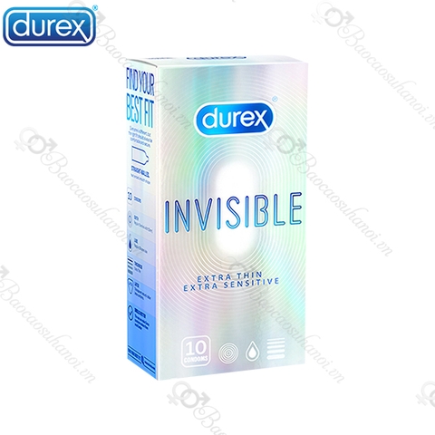 BAO CAO SU DUREX INVISIBLE SIÊU MỎNG MÀU TRẮNG CHÍNH HÃNG