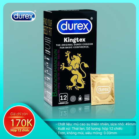 Bao Cao Su Durex Kingtex Size Nhỏ