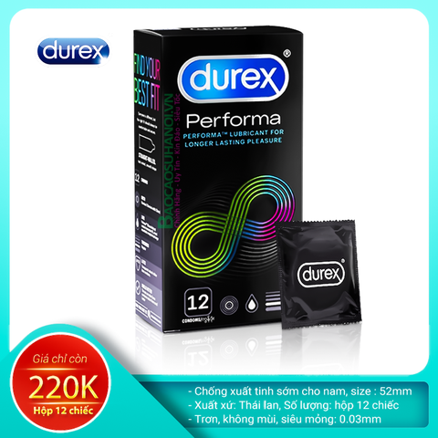 Bao Cao Su Durex performa chống xuất tinh sớm