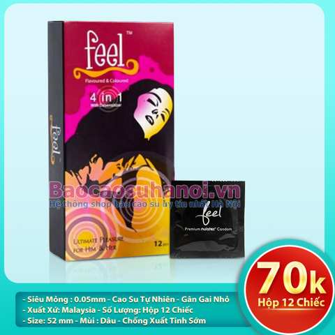 Bao Cao Su Feel 4 in 1 Chống Xuất Tinh Sớm
