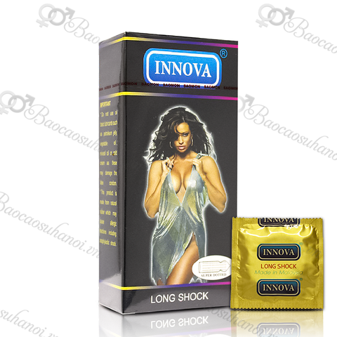 Bao Cao Su Innova Màu Đen Long Shock Hộp 12 Chiếc Chính Hãng