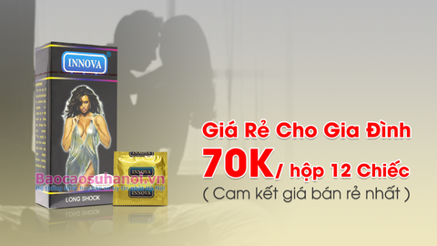 Bao Cao Su Innova Màu Đen Long Shock Hộp 12 Chiếc Chính Hãng
