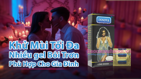 Bao Cao Su Innova Màu Đen Long Shock Hộp 12 Chiếc Chính Hãng