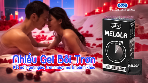 Bao Cao Su OLO Melola Mã M52Gcr Nhiều Gai Chống Xuất Tinh Sớm Hương Anh Đào Hộp 12 Chiếc