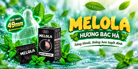 Bao Cao Su Melola Mã M49TMi Size Nhỏ 49mm, Trơn Siêu Mỏng, Chống Xuất Tinh Sớm Hương Bạc Hà Hộp 12 Chiếc