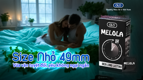 Bao Cao Su Melola Mã M49TMi Size Nhỏ 49mm, Trơn Siêu Mỏng, Chống Xuất Tinh Sớm Hương Bạc Hà Hộp 12 Chiếc