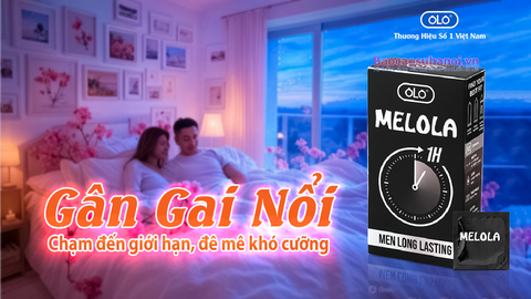 Bao Cao Su OLO Melola Mã M52Gcr Nhiều Gai Chống Xuất Tinh Sớm Hương Anh Đào Hộp 12 Chiếc