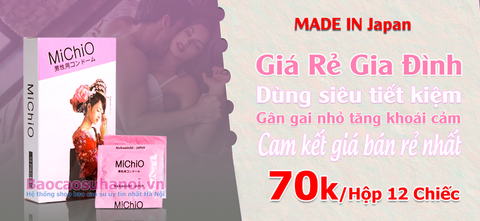 Bao Cao Su Michio Siêu Mỏng Nhật Bản