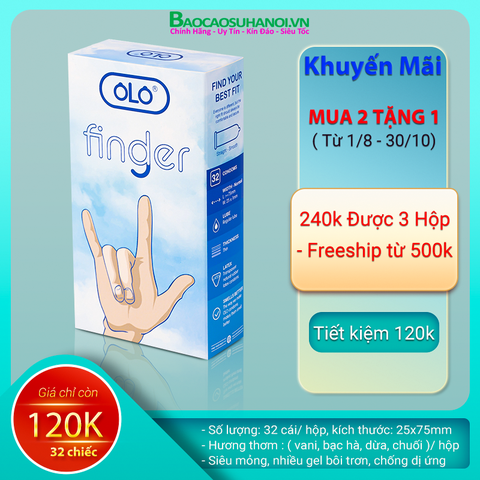Bao Cao Su Ngón Tay OLO FINGER Hộp 32 Chiếc Cao Cấp