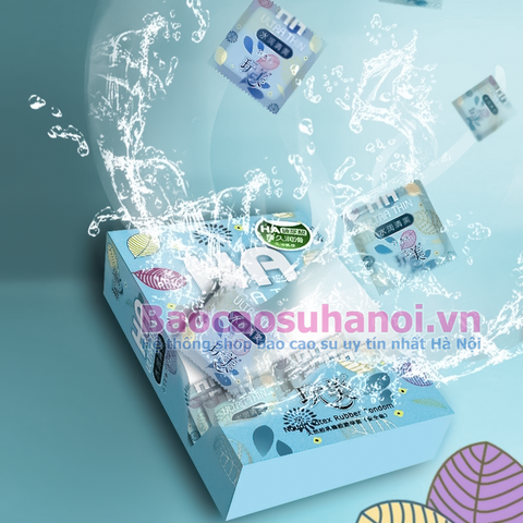 Bao Cao Su HA Ultra Thin Màu Xanh Hộp 100 Chiếc Nội Địa Trung Quốc