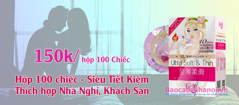 Bao Cao Su Ultra Soft Thin Nội Địa Trung Quốc Hình Cô Gái Hộp 100 Chiếc