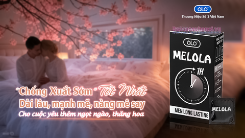Bao Cao Su OLO Melola Mã M52Gcr Nhiều Gai Chống Xuất Tinh Sớm Hương Anh Đào Hộp 12 Chiếc