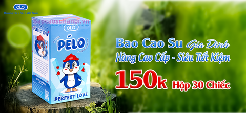 Bao Cao Su OLO PéLo Hương Dâu Size 52mm Hộp 30 Chiếc Cao Cấp