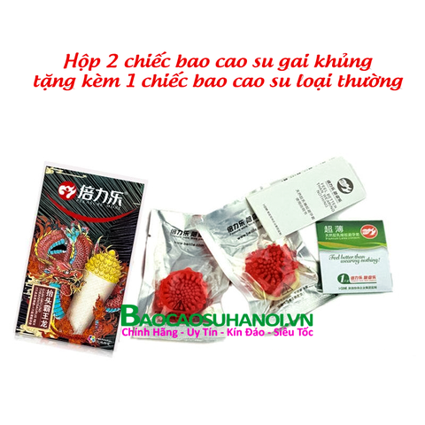Bao Cao Su Pleasure More Gân Gai Khủng Phủ Kín Đầu Bao Hộp 2 Chiếc