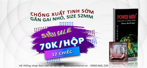 Bao Cao Su Power Men Cá Ngựa Long Shock Type