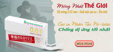 Bao Cao Su Sagami Original 0.01 mm ( hộp 5 chiếc )