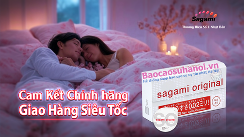 Bao Cao Su Sagami original 0.02mm Siêu Mỏng Non Latex Hộp 6 Chiếc