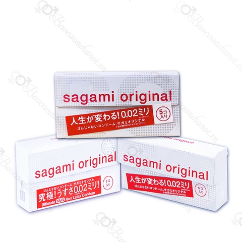 Bao Cao Su Sagami original 0.02mm Siêu Mỏng Non Latex Hộp 6 Chiếc
