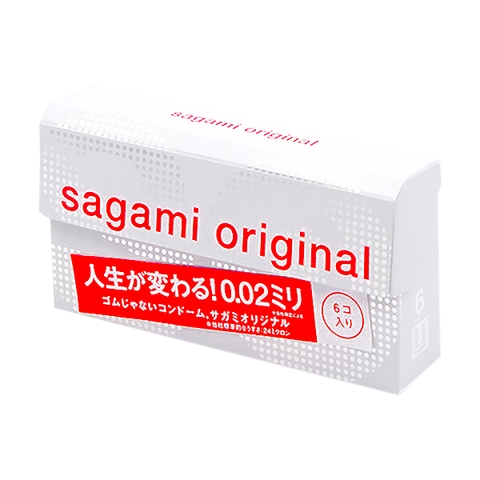 Bao Cao Su Sagami original 0.02mm Siêu Mỏng Non Latex Hộp 6 Chiếc
