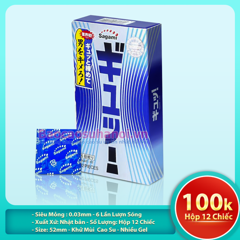 Bao Cao Su Sagami Six Fit V Tight Fit Ôm Sát, Lượn Sóng