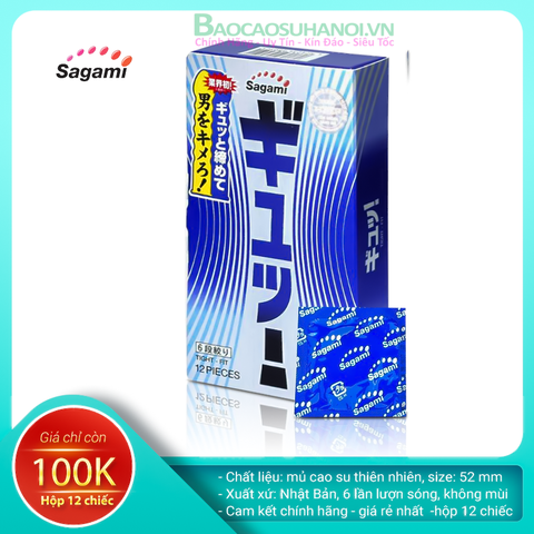 Bao Cao Su Sagami Six Fit V Tight Fit Ôm Sát, Lượn Sóng