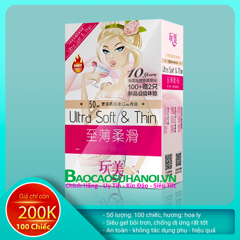 Bao Cao Su Ultra Soft Thin Nội Địa Trung Quốc Hình Cô Gái Hộp 100 Chiếc