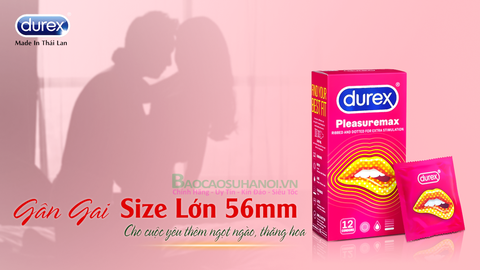 Bao Cao Su Durex Pleasuremax gân gai size 56mm