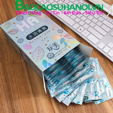 Bao Cao Su HA Ultra Thin Màu Xanh Hộp 100 Chiếc Nội Địa Trung Quốc