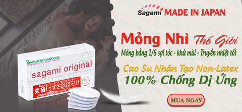 Bao Cao Su Sagami original 0.02mm Siêu Mỏng Non Latex Hộp 6 Chiếc