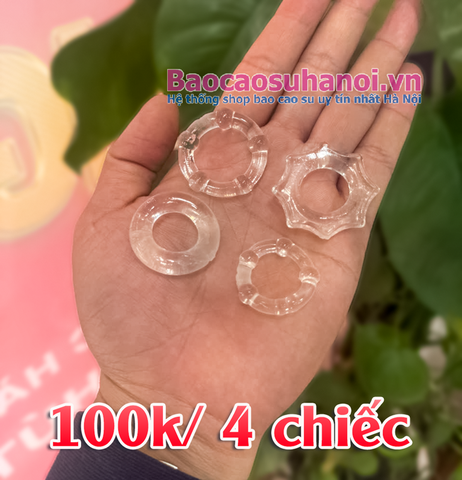Bộ 4 Vòng Đeo Dương Vật The Penis Siêu Mềm, Chống Xuất Tinh Sớm
