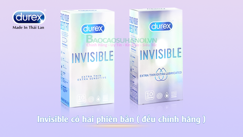 BAO CAO SU DUREX INVISIBLE SIÊU MỎNG MÀU TRẮNG CHÍNH HÃNG