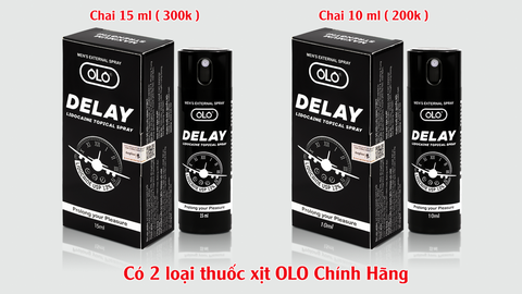 Chai Xịt OLO Delay Lidocaine Spray 15ml Chống Xuất Tinh Sớm Cho Nam Hiệu Quả Nhất
