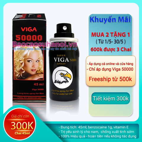 Thuốc Xịt Super Viga Spray 50000 Chống Xuất Tinh Sớm