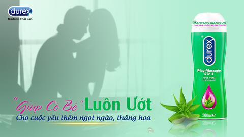 Gel Bôi Trơn Durex Play Massage 2 in 1 Aloe Vera Soothing Lube Nha Đam 200ml