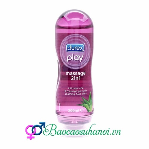 Gel Bôi Trơn Durex Play Massage 2 in 1 Aloe Vera Soothing Lube Nha Đam 200ml