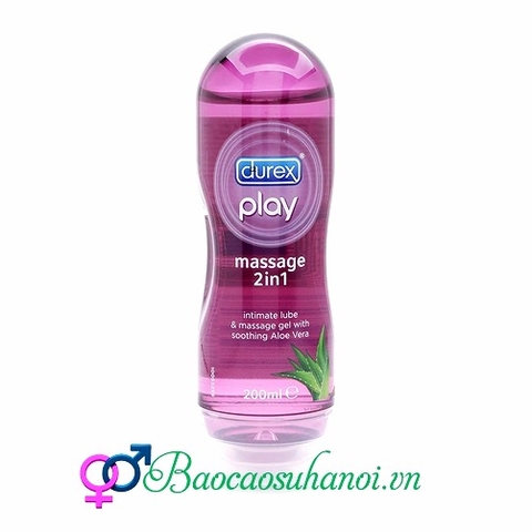 Gel Bôi Trơn Durex Play Massage 2 in 1 Aloe Vera Soothing Lube Nha Đam 200ml