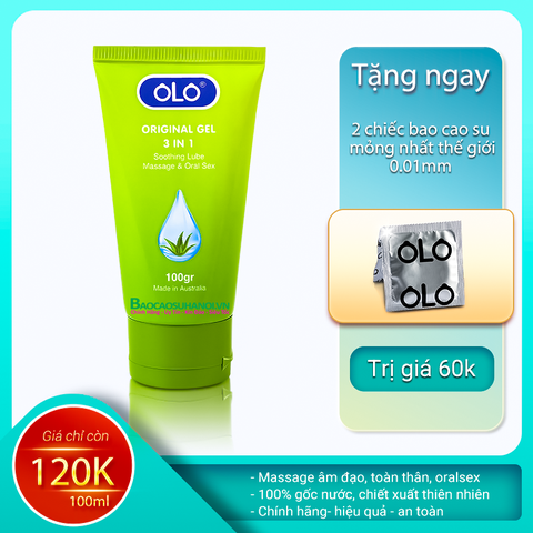 Gel Bôi Trơn OLO Original 3 in 1 Massage và oral sex Cao Cấp