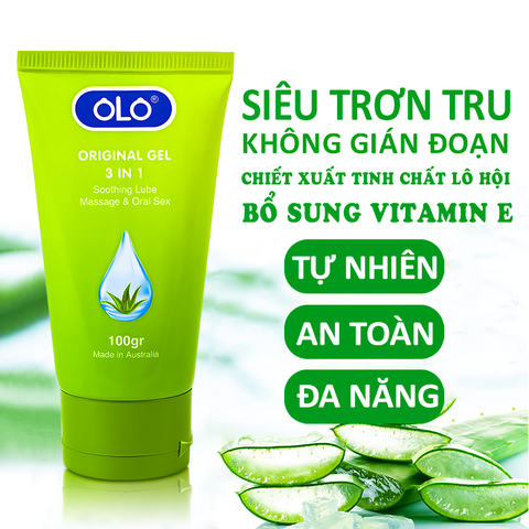 Gel Bôi Trơn OLO Original 3 in 1 Massage và oral sex Cao Cấp