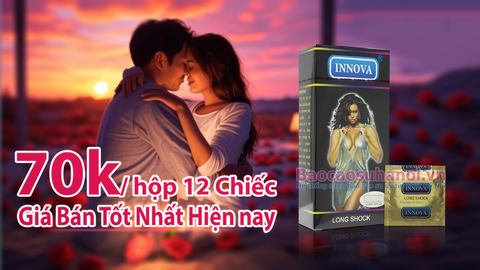 Bao Cao Su Innova Màu Đen Long Shock Hộp 12 Chiếc Chính Hãng
