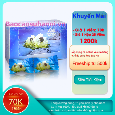 Kẹo Thảo Dược Hoa Sen Tuyết Bạc Hà Mint Snow Lotus Herbs Candy Cho Nam