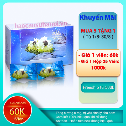 Kẹo Thảo Dược Hoa Sen Tuyết Bạc Hà Mint Snow Lotus Herbs Candy Cho Nam