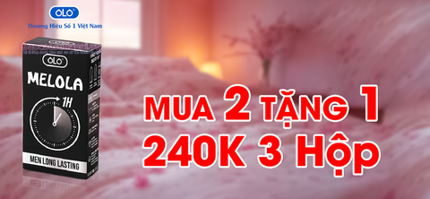 Bao Cao Su OLO Melola Mã M52Gcr Nhiều Gai Chống Xuất Tinh Sớm Hương Anh Đào Hộp 12 Chiếc