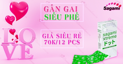 Bao Cao Su Sagami Type E White Box Gân Gai Nhỏ