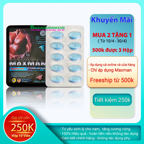 Thuốc Uống Cường Dương Maxman Chính Hãng