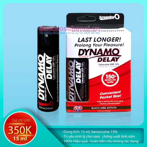 Thuốc Xịt Dynamo Delay Black 15Ml Màu Đen Chính Hãng Mỹ