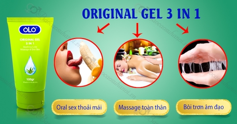 Gel Bôi Trơn OLO Original 3 in 1 Massage và oral sex Cao Cấp