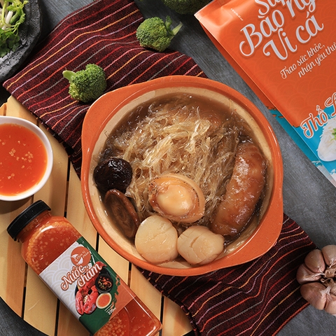 Súp Vi Cá + Bào Ngư + Hải Sâm, Sò điệp 1