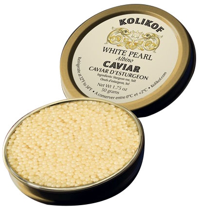 Trứng Cá Tầm Bạch Tạng - Caviar White Pearl, trứng cá tầm, trứng cá tầm bạch tạng, trứng cá tầm đen, trứng cá tầm caivar, trứng cá caviar